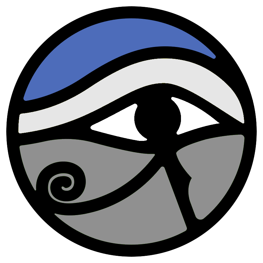 Mind’s Eye Hypnosis logo with the blue sky band highlighted