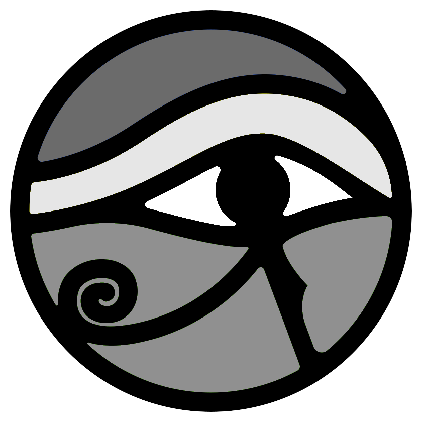 Logo with the white of the eye highlighted