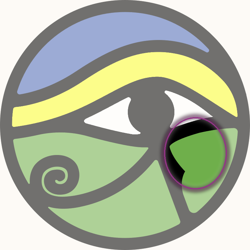 The eye with the shape to its right highlighted
