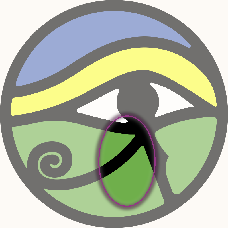 The eye with the long diagonal stroke highlighted